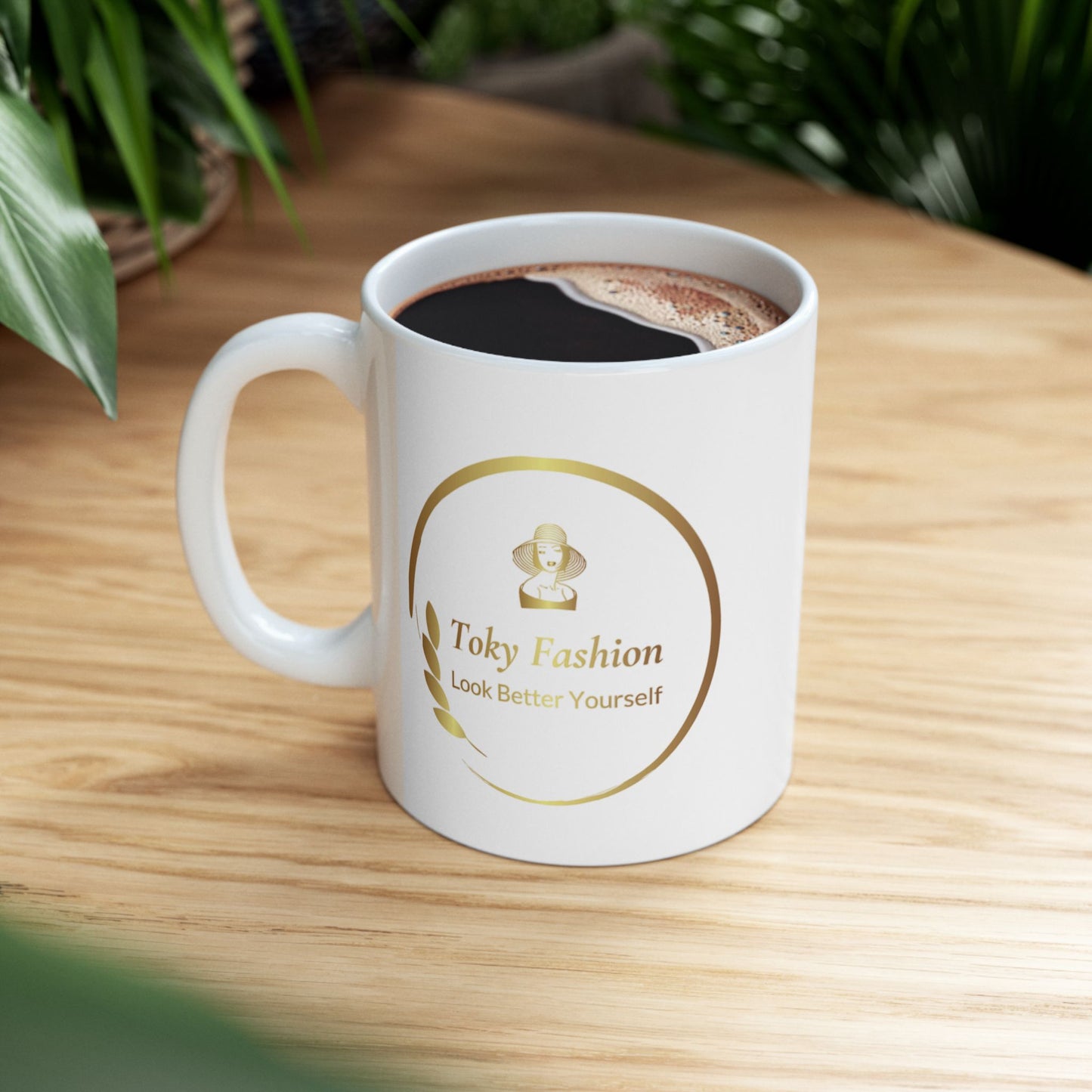 Ceramic Mug, Coffee Cup, TokyFashion Logo .