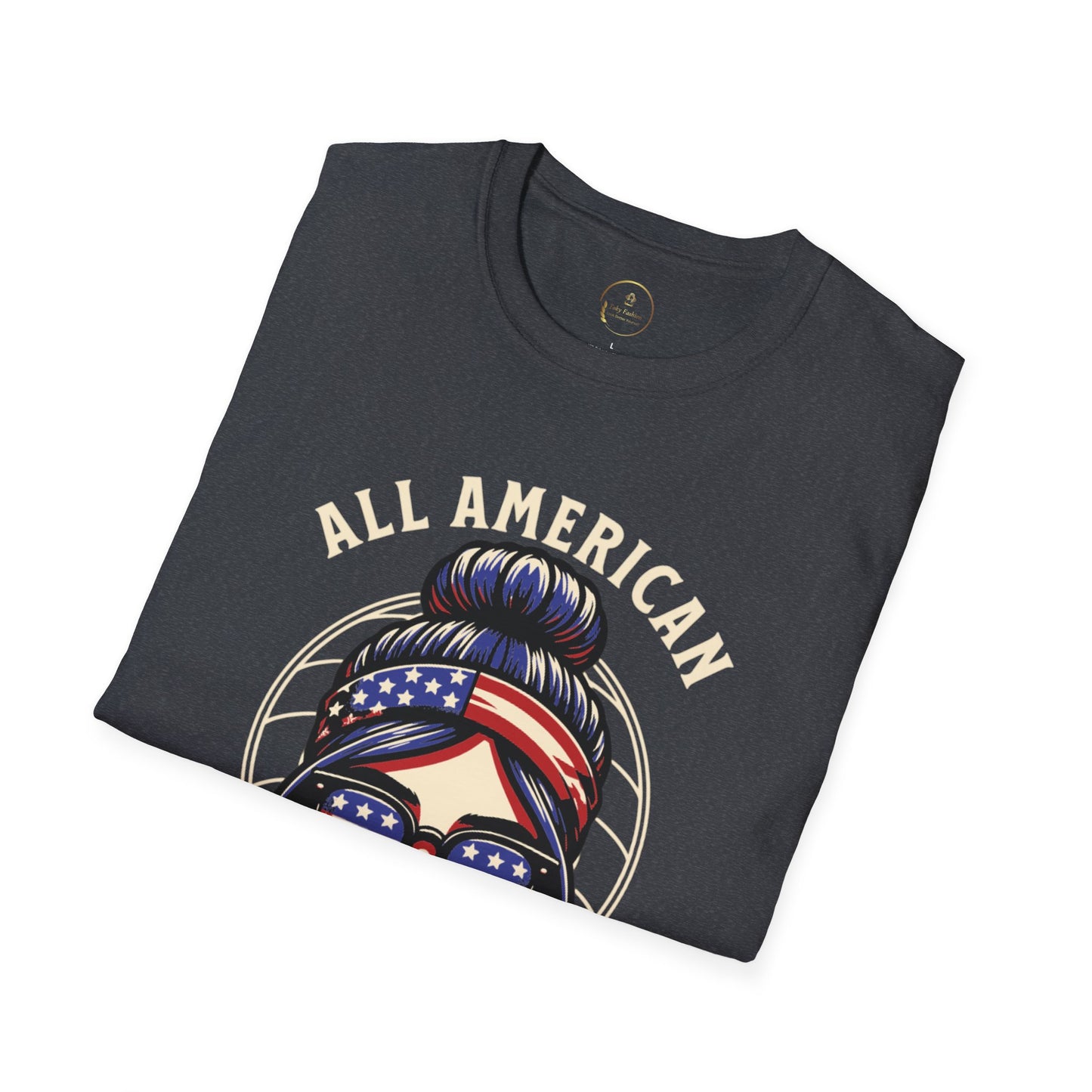All American Babe Unisex Softstyle T-Shirt - Patriotic Graphic Tee
