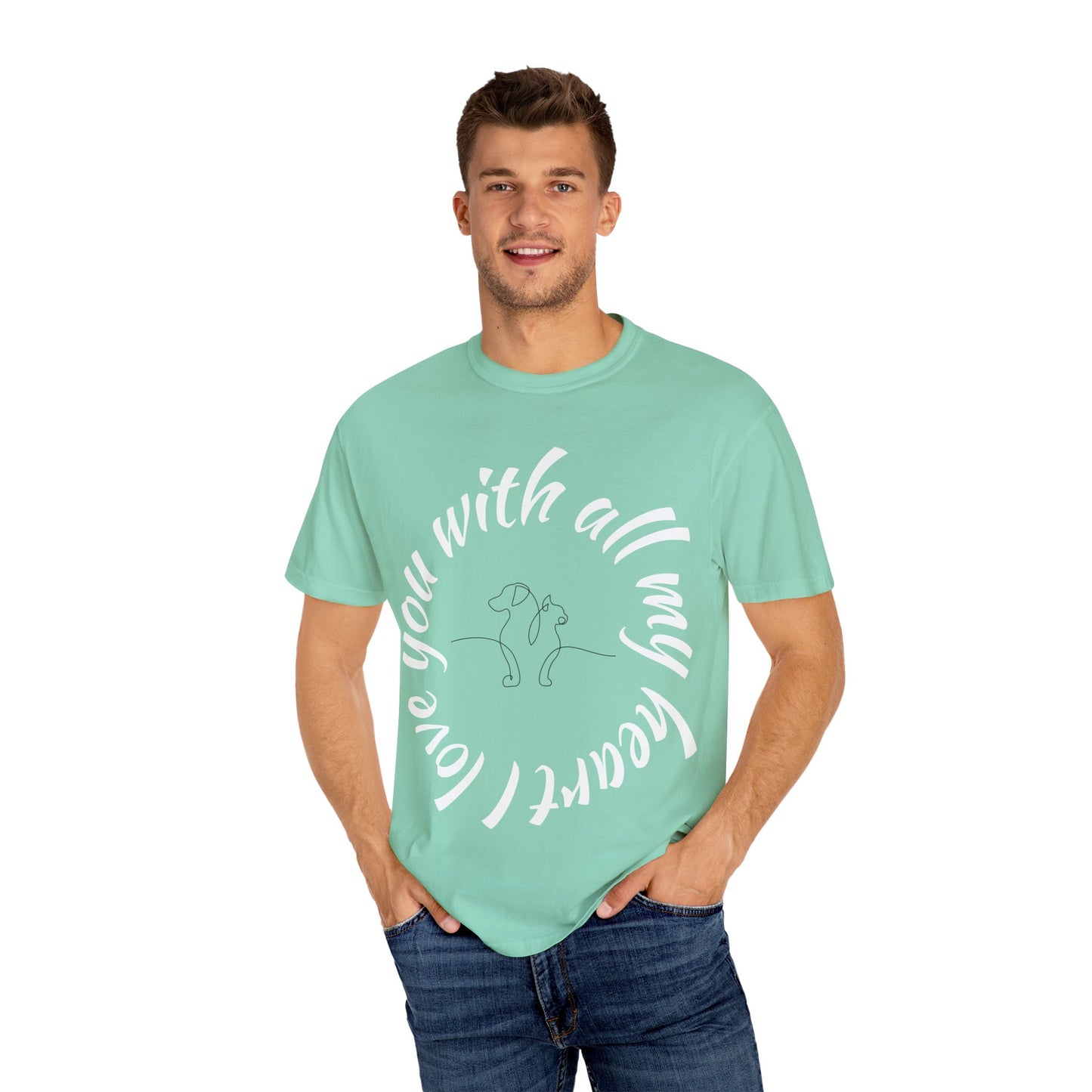 Love My Dog Unisex Garment-Dyed T-shirt