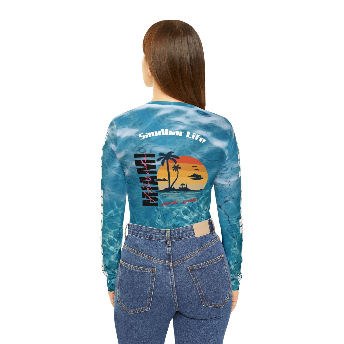 Sleeve V-Neck Shirt, Beachwear, Summer Fashion, Vacation Outfit, Water-Themed Apparel, Sports