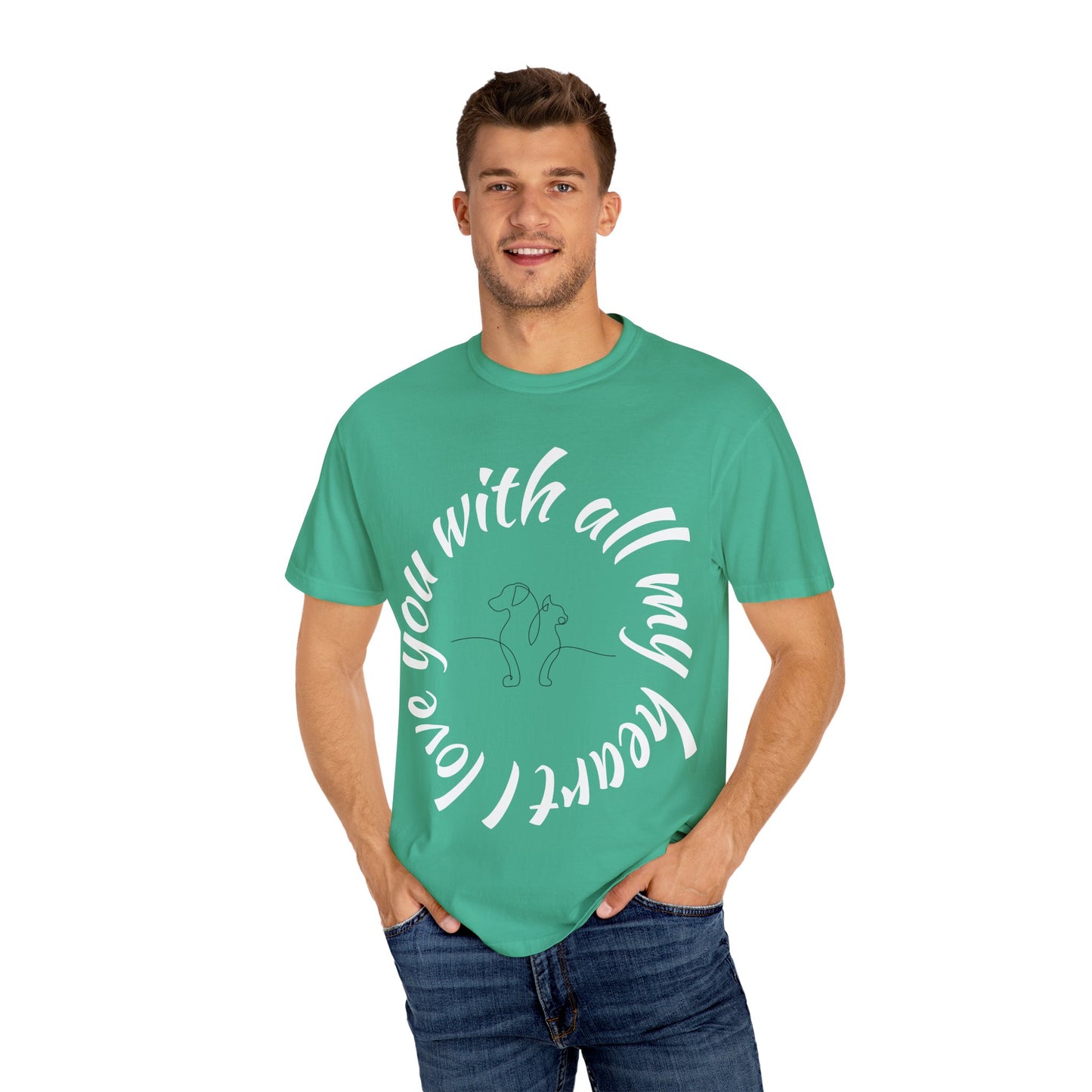Love My Dog Unisex Garment-Dyed T-shirt