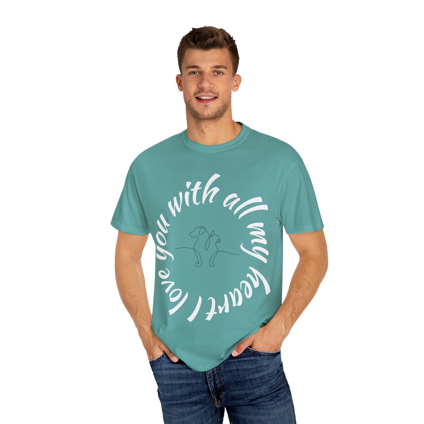 Love My Dog Unisex Garment-Dyed T-shirt