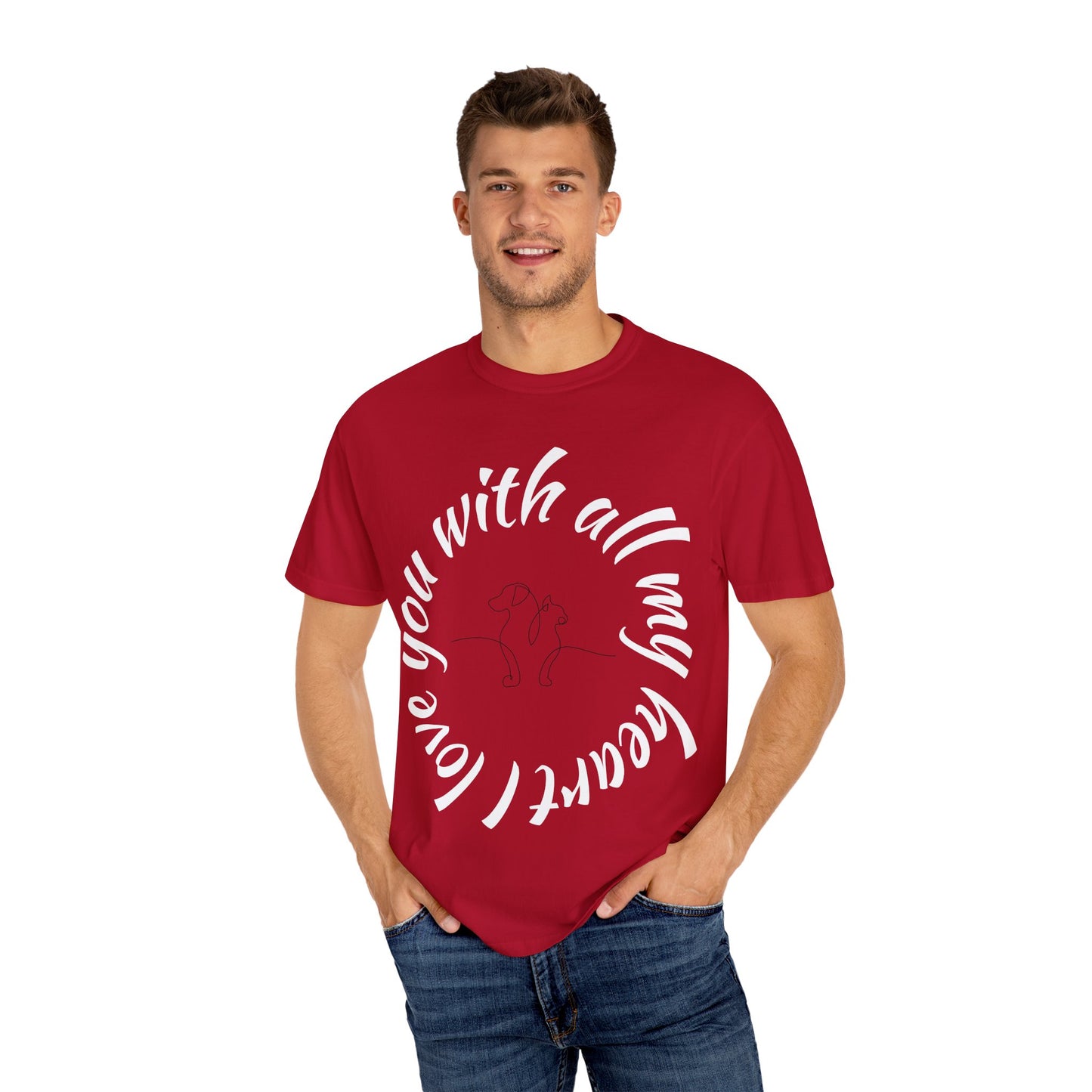 Love My Dog Unisex Garment-Dyed T-shirt