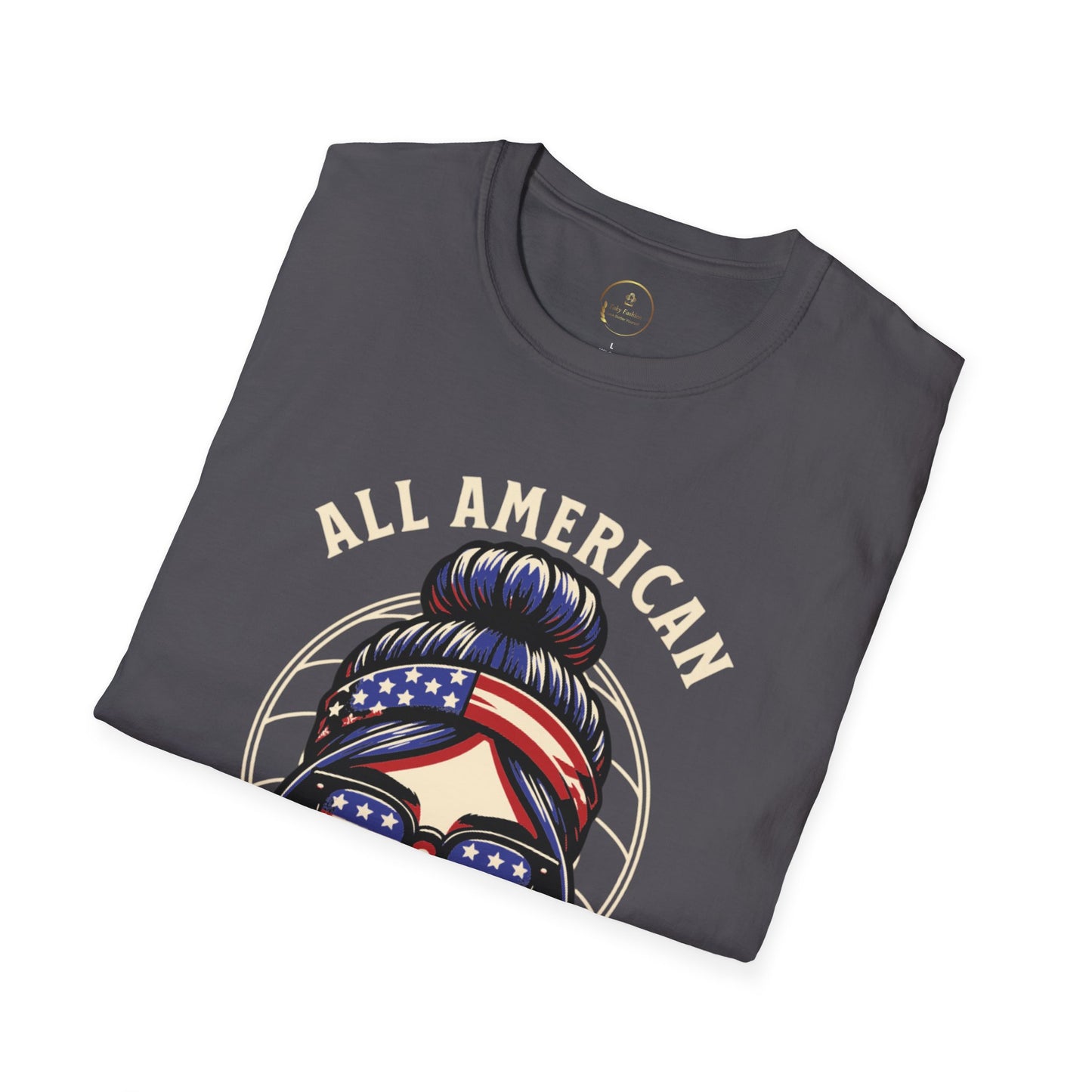 All American Babe Unisex Softstyle T-Shirt - Patriotic Graphic Tee