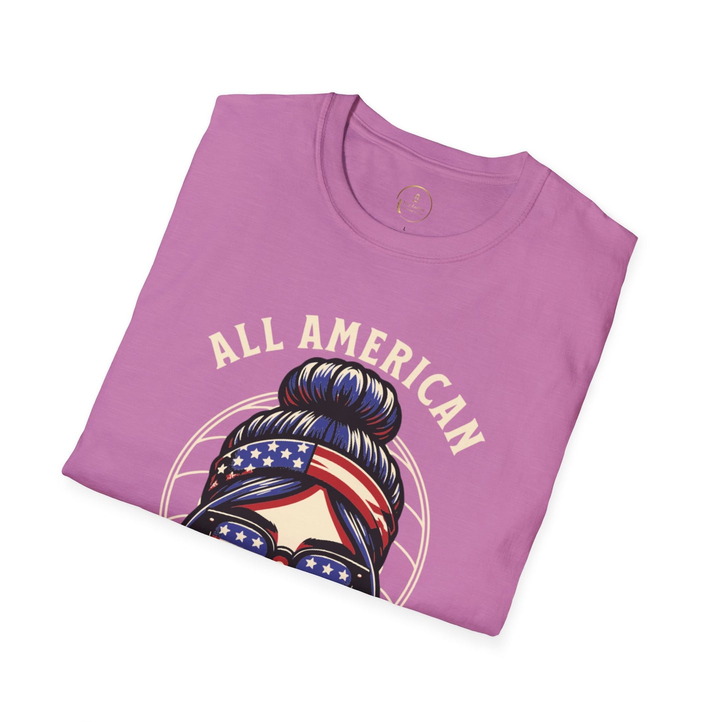 All American Babe Unisex Softstyle T-Shirt - Patriotic Graphic Tee
