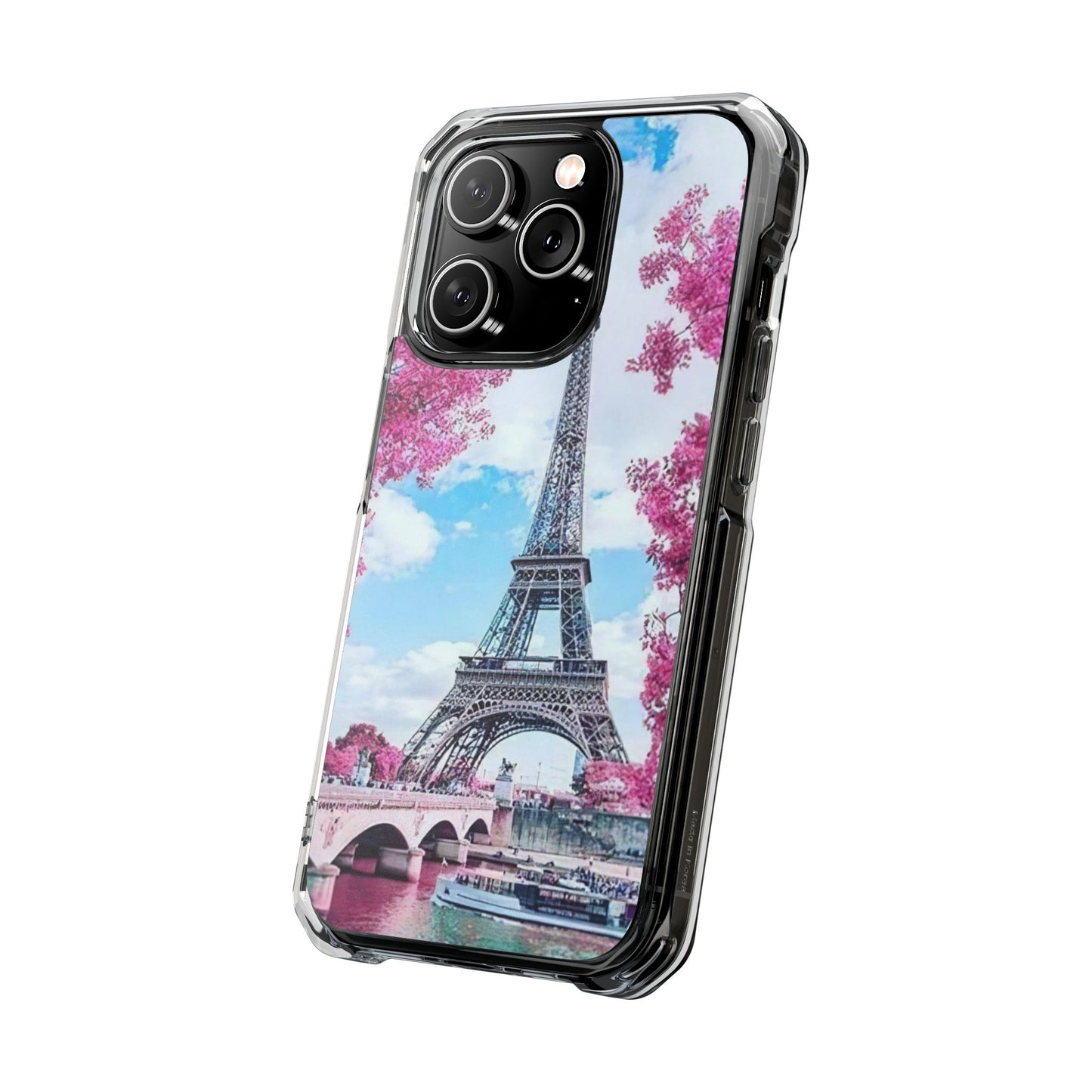 Eiffel Tower Magnetic Clear Impact Case - Stylish Protection for iPhone