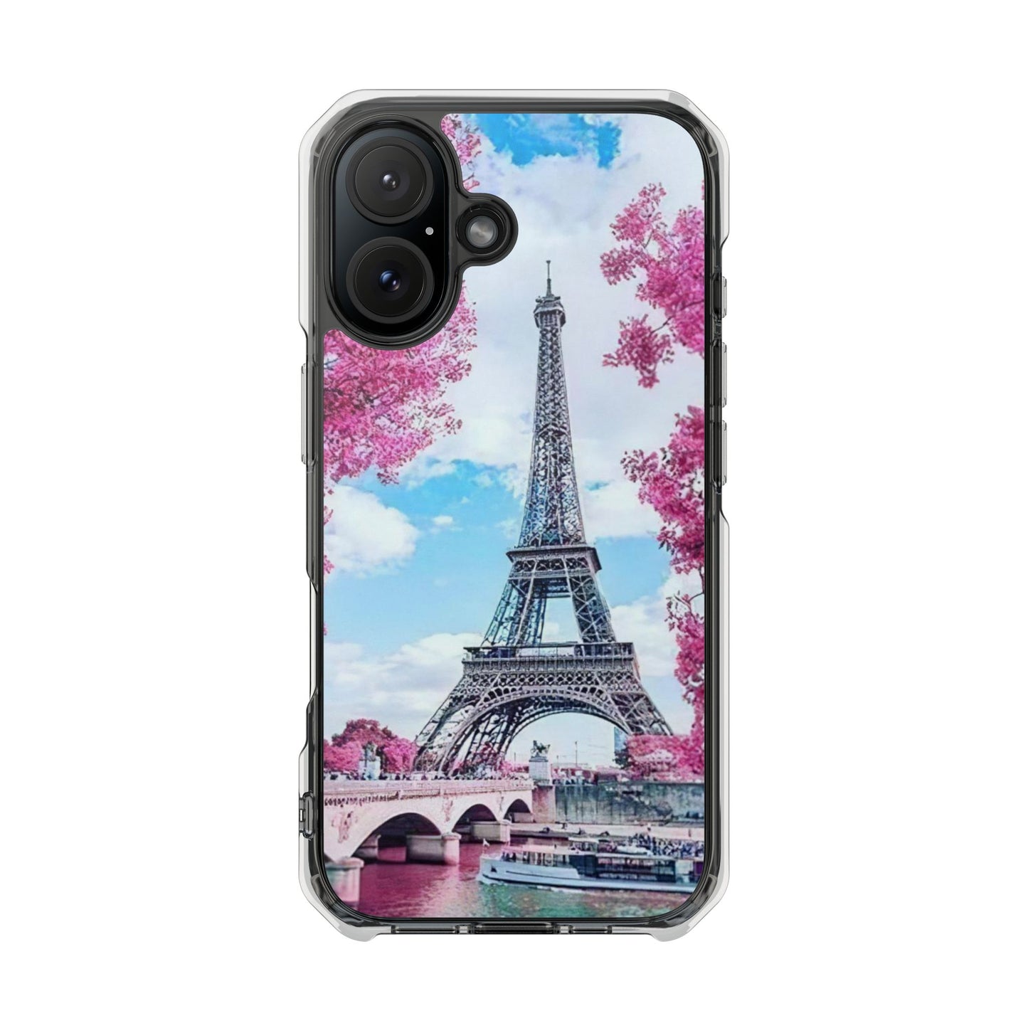 Eiffel Tower Magnetic Clear Impact Case - Stylish Protection for iPhone
