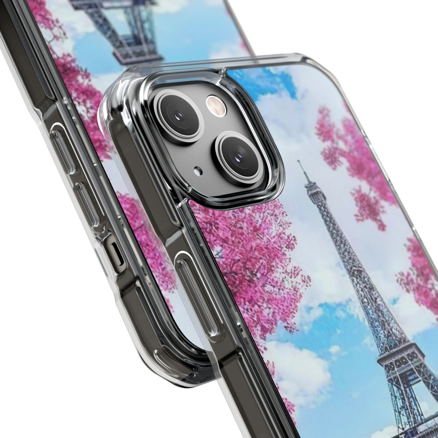 Eiffel Tower Magnetic Clear Impact Case - Stylish Protection for iPhone