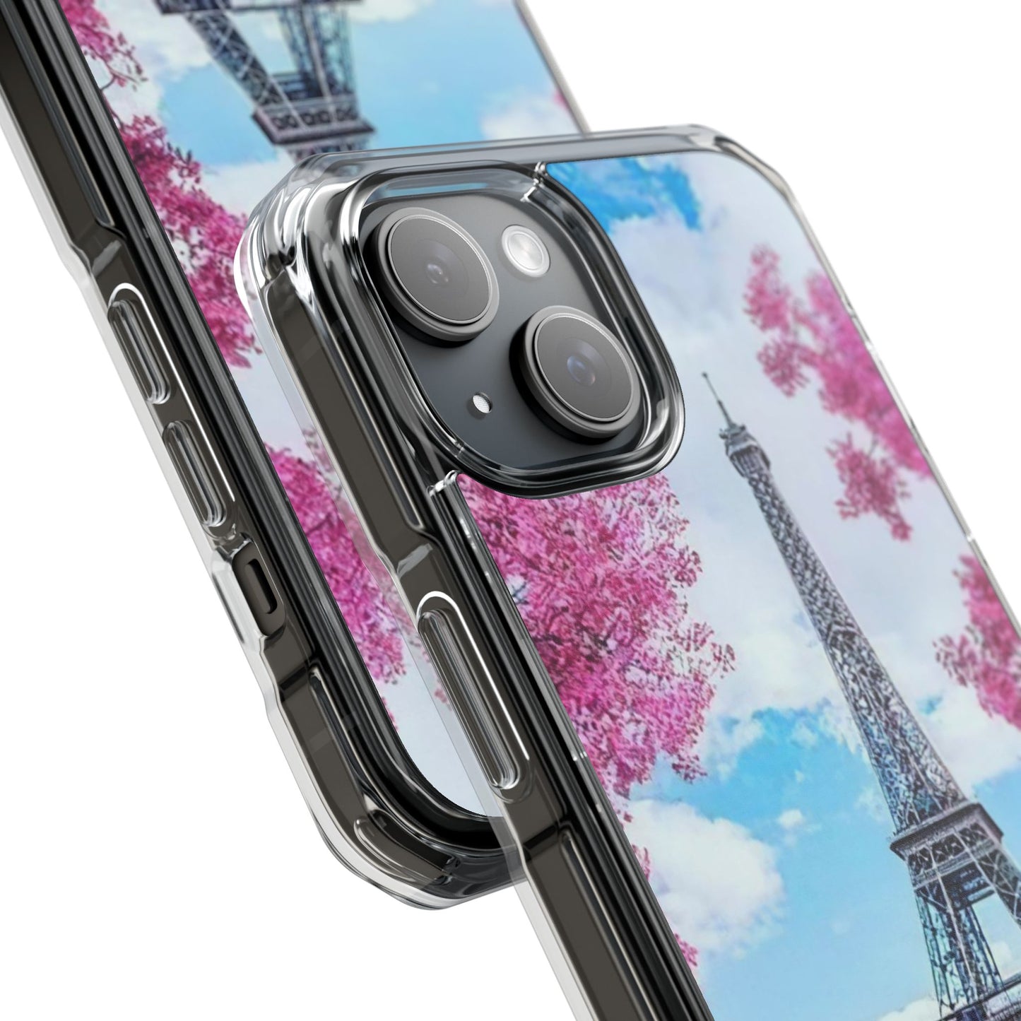 Eiffel Tower Magnetic Clear Impact Case - Stylish Protection for iPhone