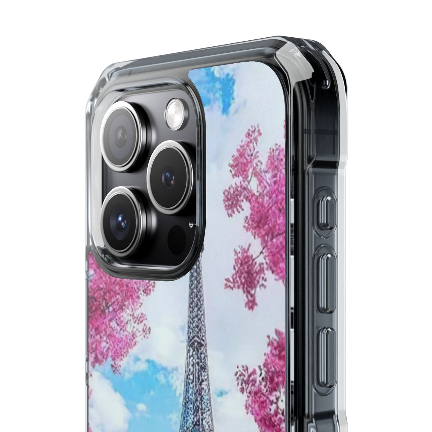 Eiffel Tower Magnetic Clear Impact Case - Stylish Protection for iPhone