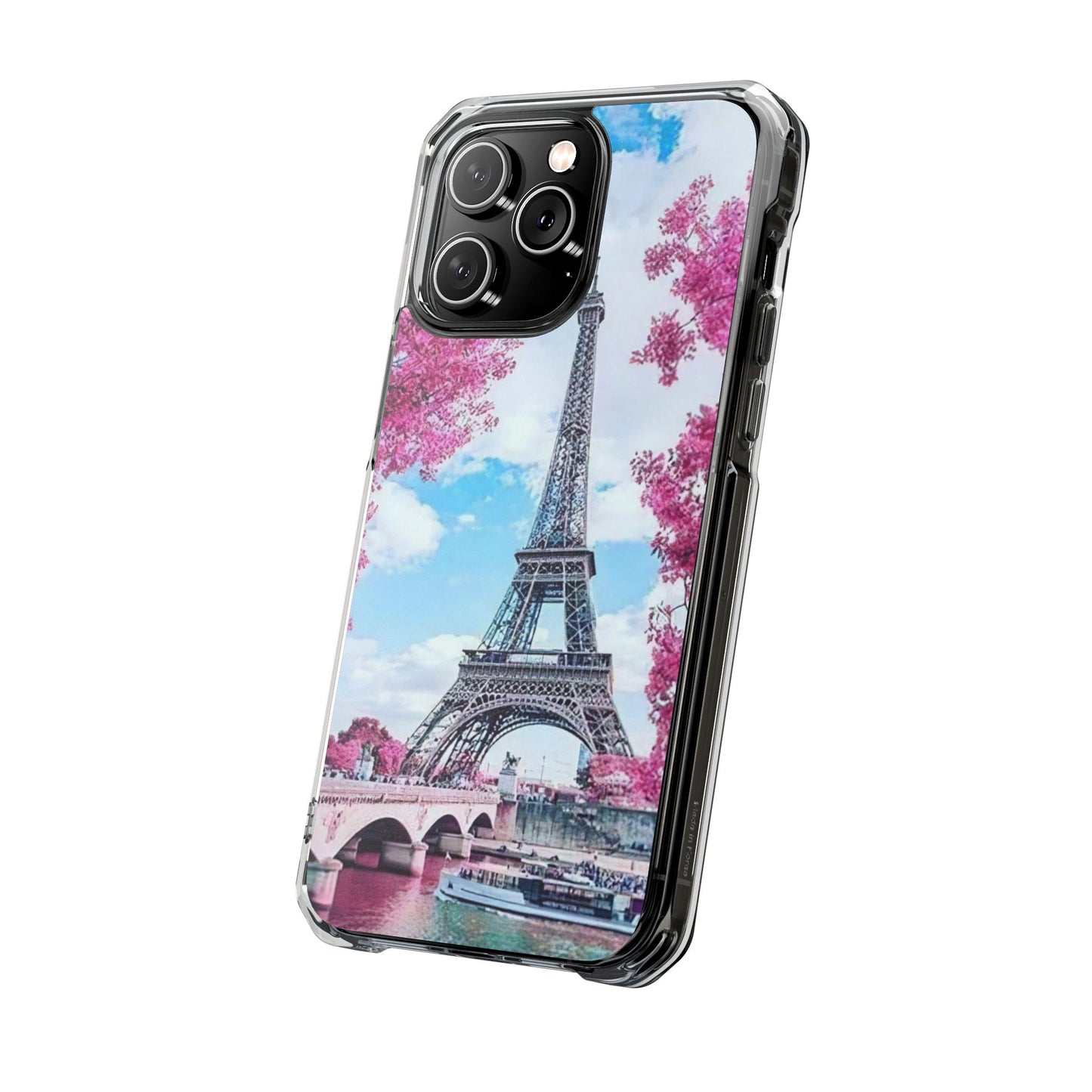 Eiffel Tower Magnetic Clear Impact Case - Stylish Protection for iPhone
