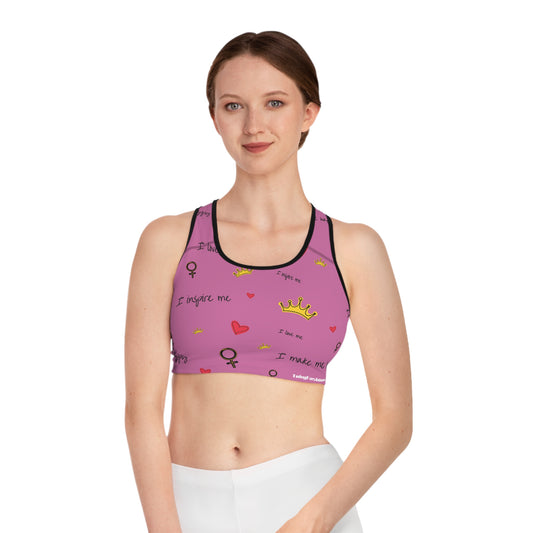 Empowering Sports Bra - Motivational Activewear for Fitness, Yoga, Running, Women's Workout, Body Positivity