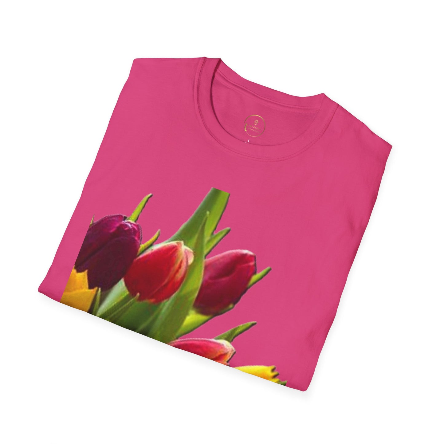 Floral Spring Unisex T-Shirt - Colorful Tulip Design for Nature Lovers