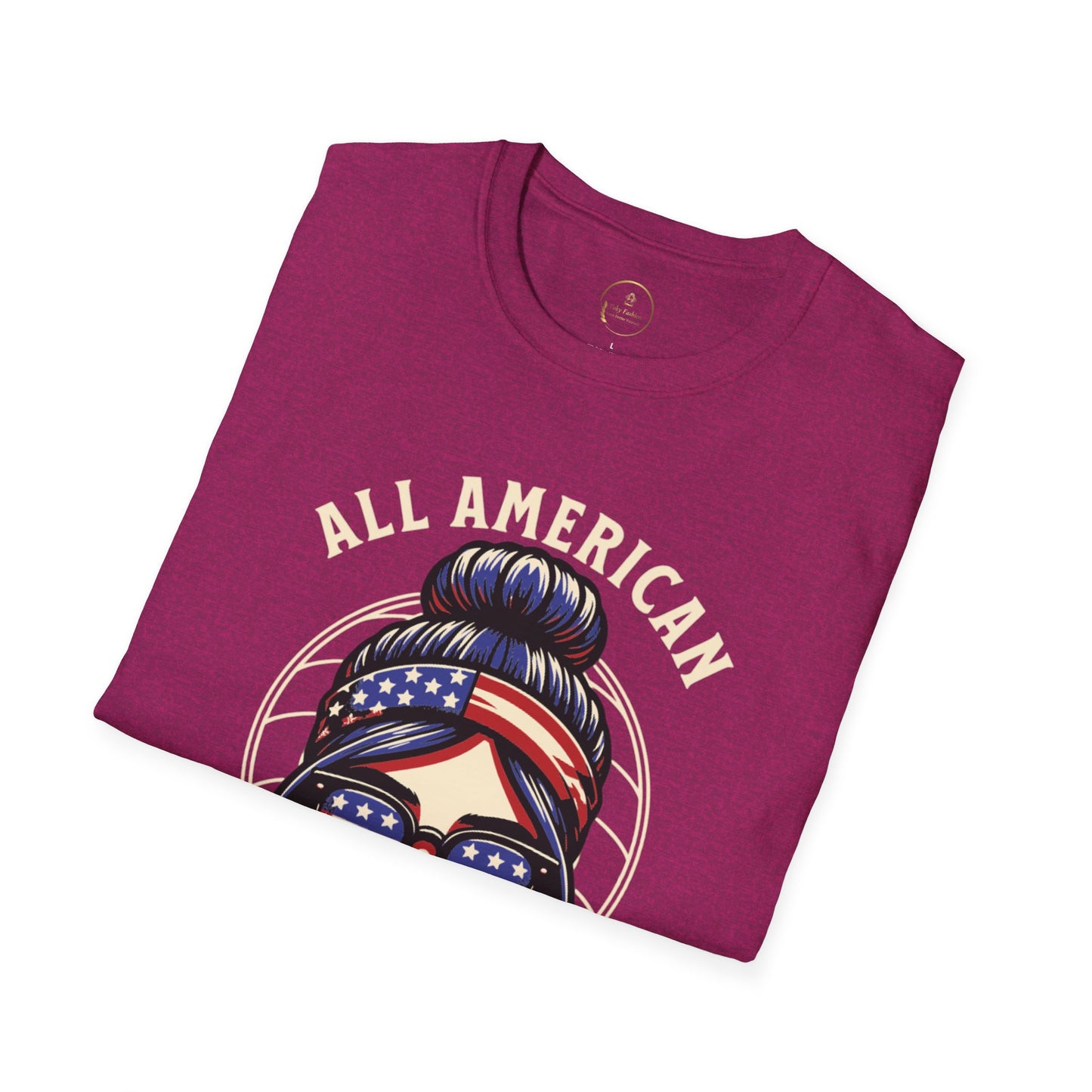 All American Babe Unisex Softstyle T-Shirt - Patriotic Graphic Tee