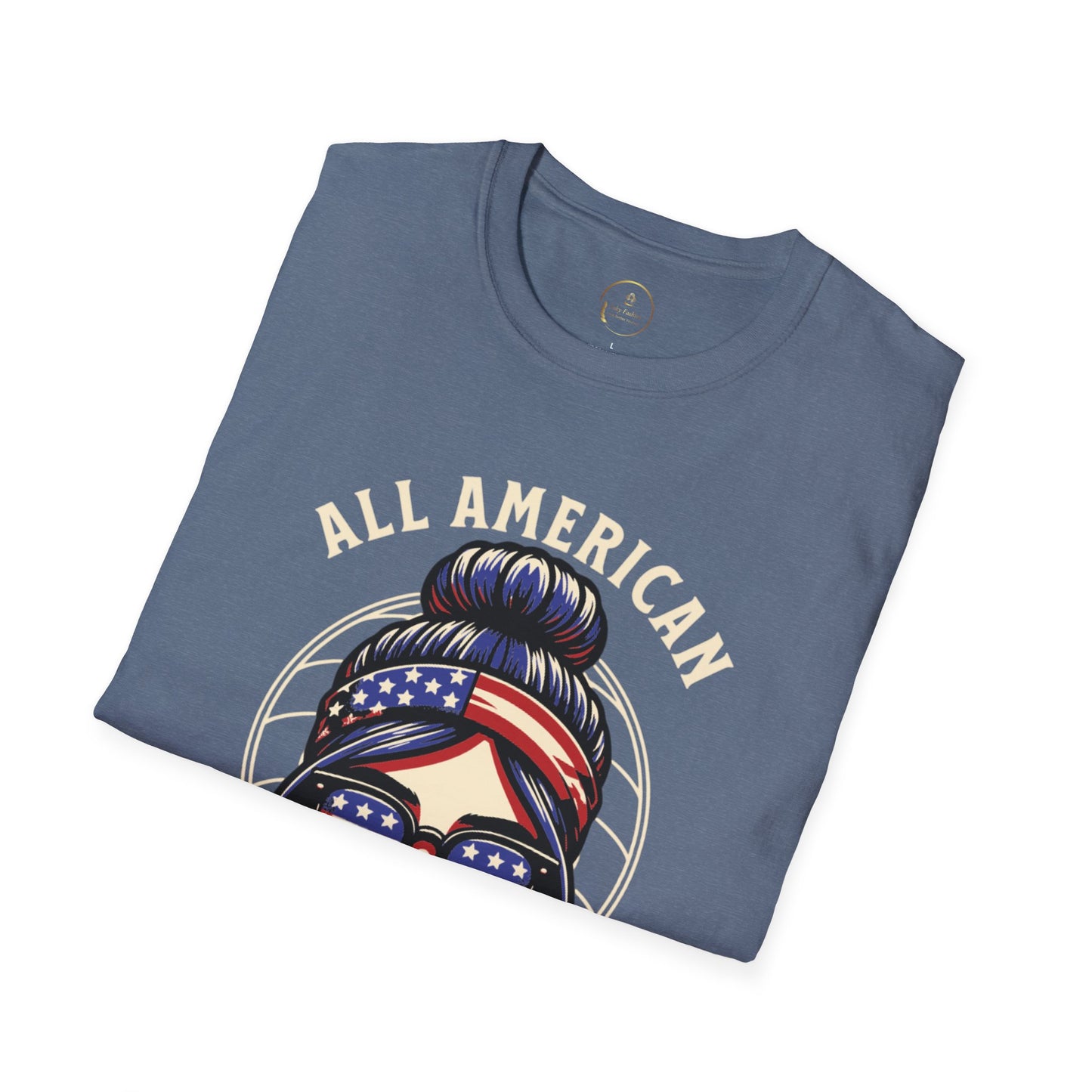 All American Babe Unisex Softstyle T-Shirt - Patriotic Graphic Tee