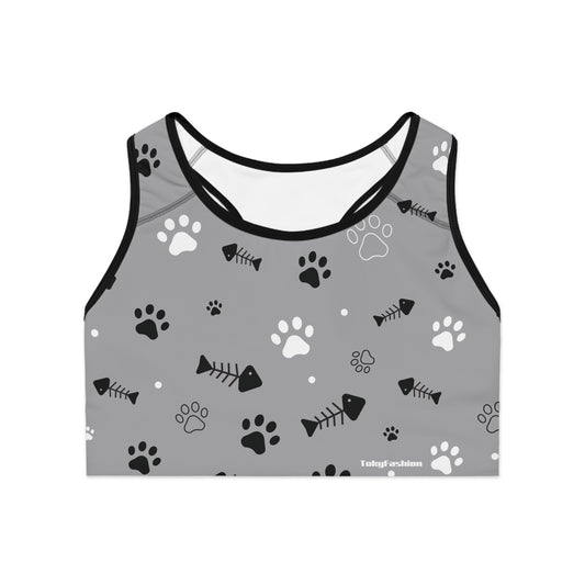 Pet Lover's Sports Bra, Workout Gear, Fitness Top, Yoga Bra for Pet Owners, Gift for Dog Cat Lovers