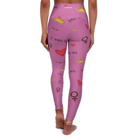 High Waisted Yoga Leggings - Sports Wear, Workout Leggings, Valentine's Gift, Self-Love Apparel
