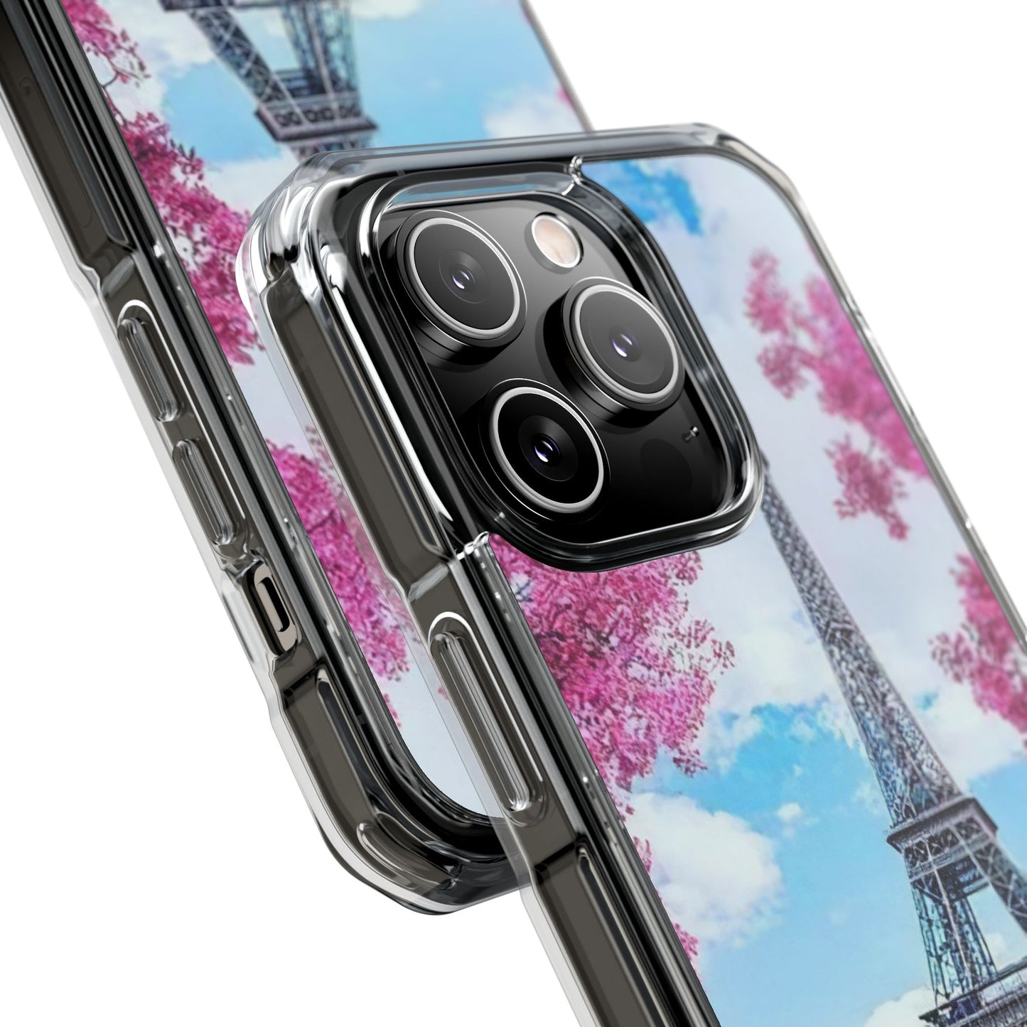 Eiffel Tower Magnetic Clear Impact Case - Stylish Protection for iPhone