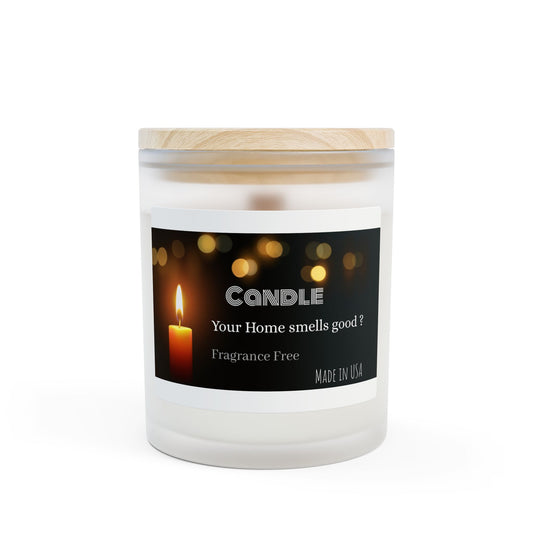 Fragrance-Free Frosted Glass Candle - Your Home Smells Good? | 11oz