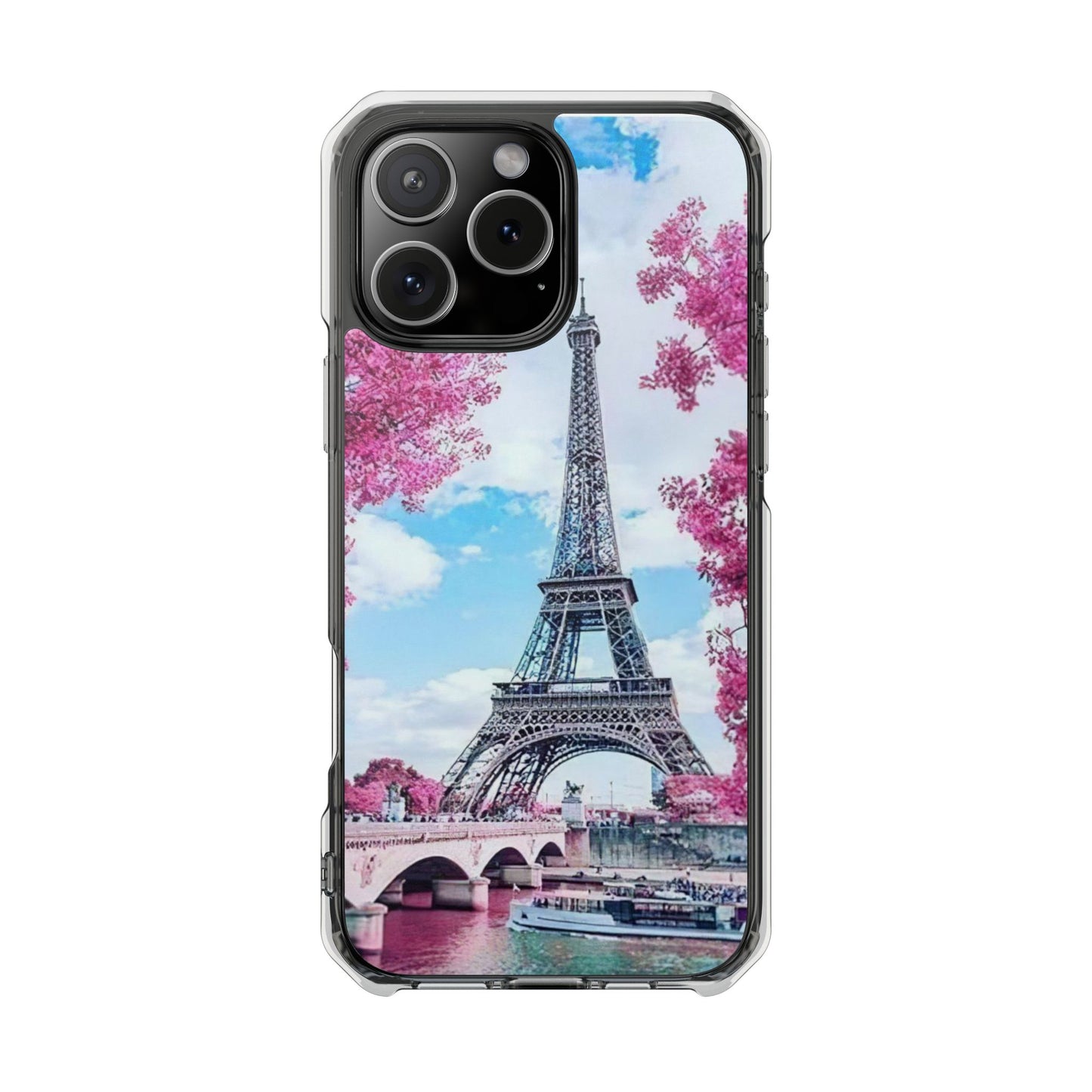 Eiffel Tower Magnetic Clear Impact Case - Stylish Protection for iPhone