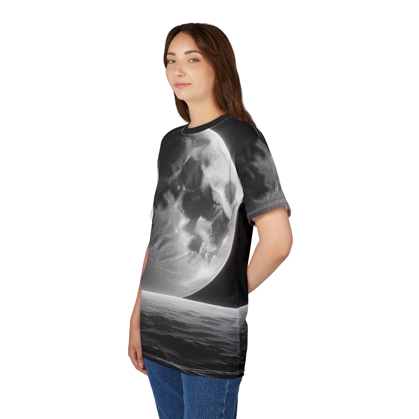 Celestial Moon Graphic Unisex Tee - Space-Inspired Apparel for Cosmic Lovers T-Shirts