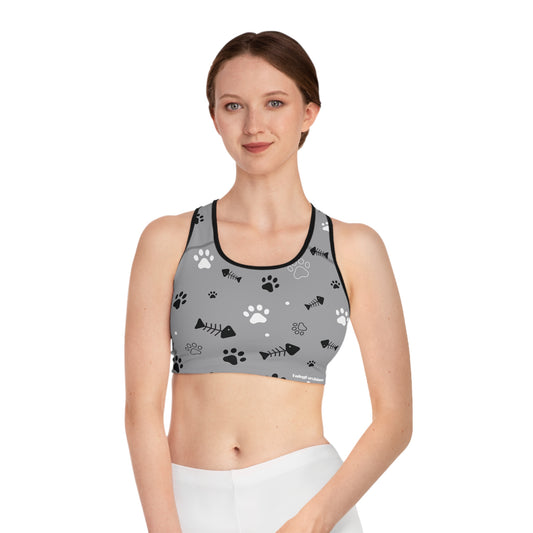 Pet Lover's Sports Bra, Workout Gear, Fitness Top, Yoga Bra for Pet Owners, Gift for Dog Cat Lovers