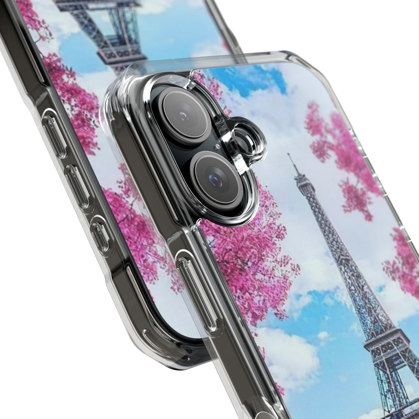 Eiffel Tower Magnetic Clear Impact Case - Stylish Protection for iPhone