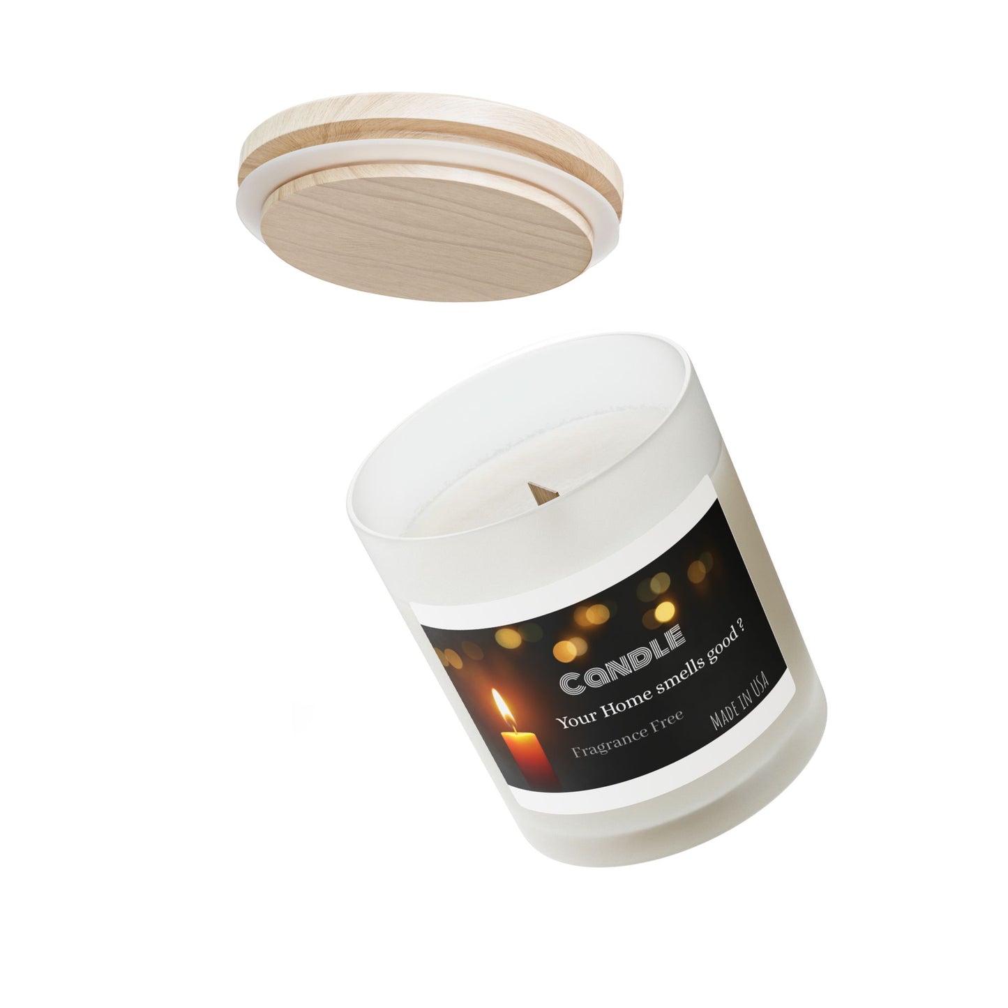 Fragrance-Free Frosted Glass Candle - Your Home Smells Good? | 11oz