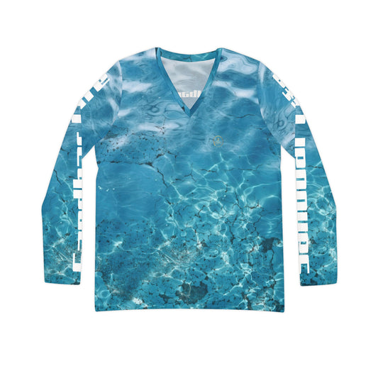 Sleeve V-Neck Shirt, Beachwear, Summer Fashion, Vacation Outfit, Water-Themed Apparel, Sports