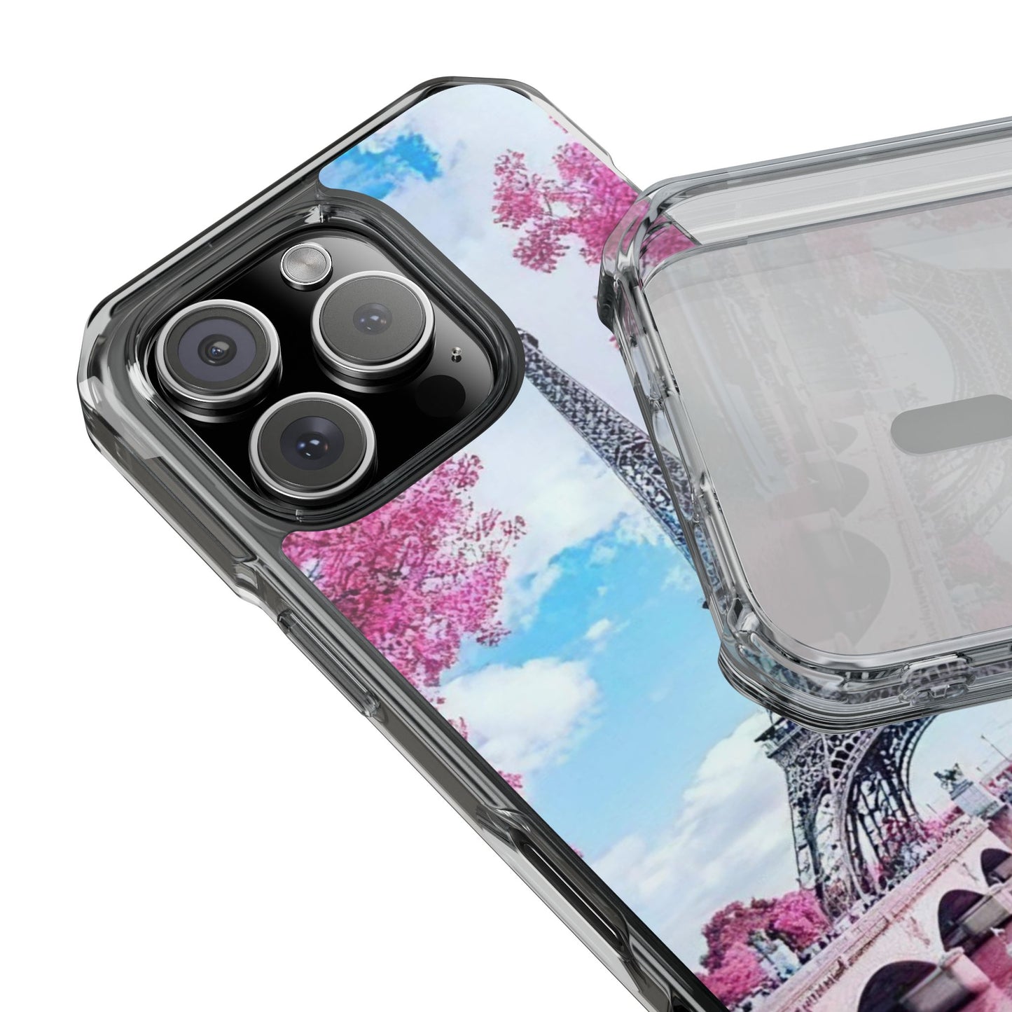 Eiffel Tower Magnetic Clear Impact Case - Stylish Protection for iPhone