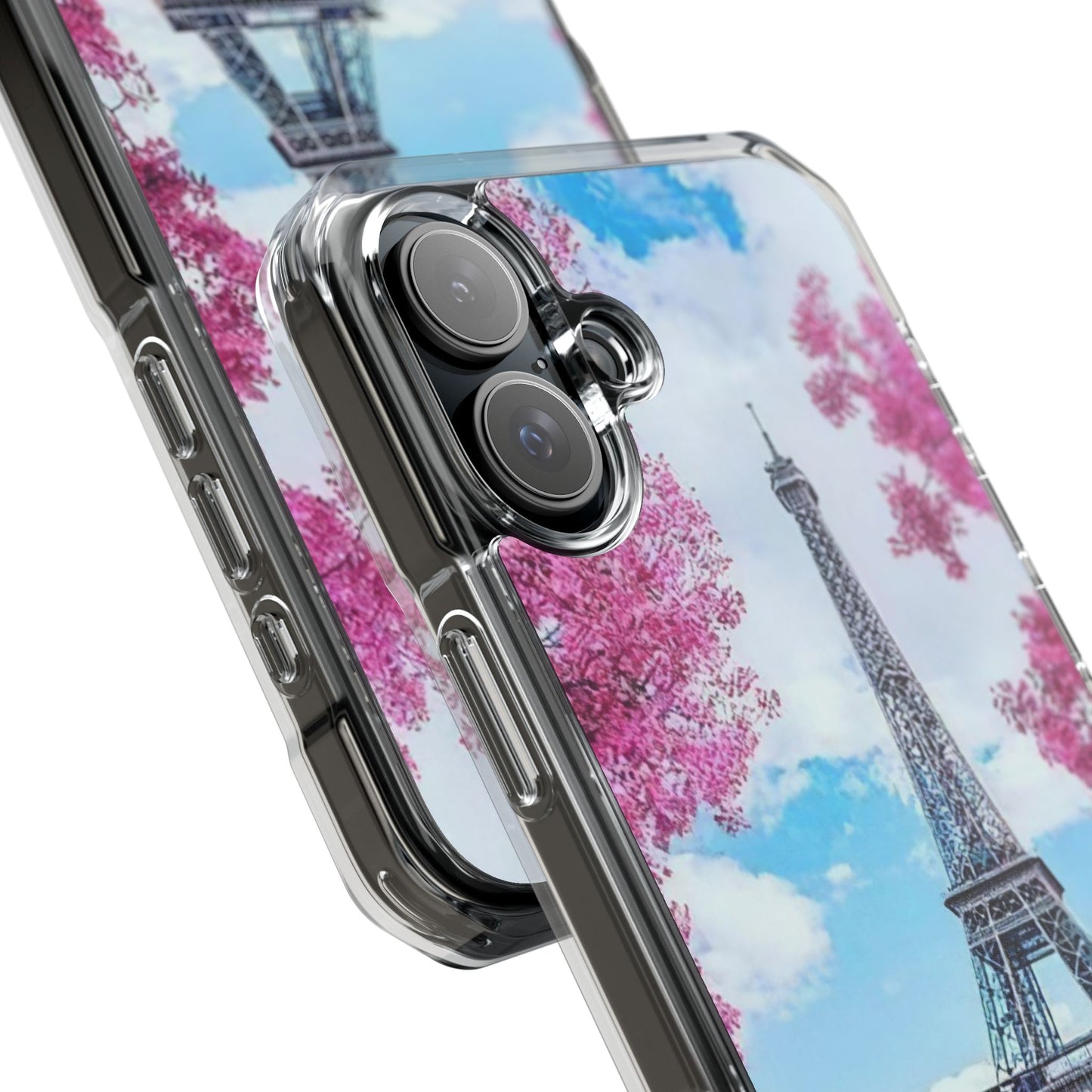 Eiffel Tower Magnetic Clear Impact Case - Stylish Protection for iPhone