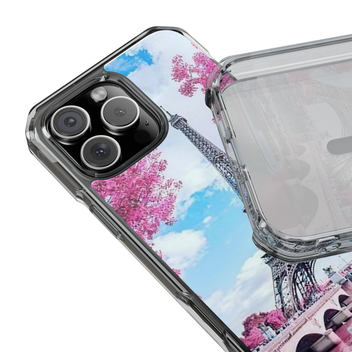 Eiffel Tower Magnetic Clear Impact Case - Stylish Protection for iPhone