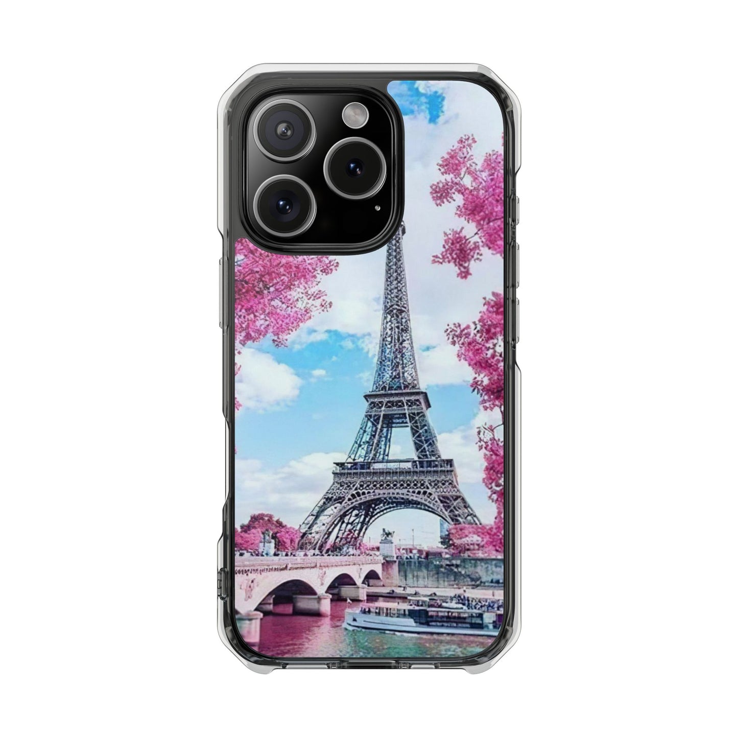 Eiffel Tower Magnetic Clear Impact Case - Stylish Protection for iPhone