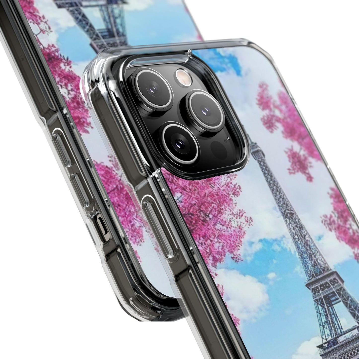 Eiffel Tower Magnetic Clear Impact Case - Stylish Protection for iPhone