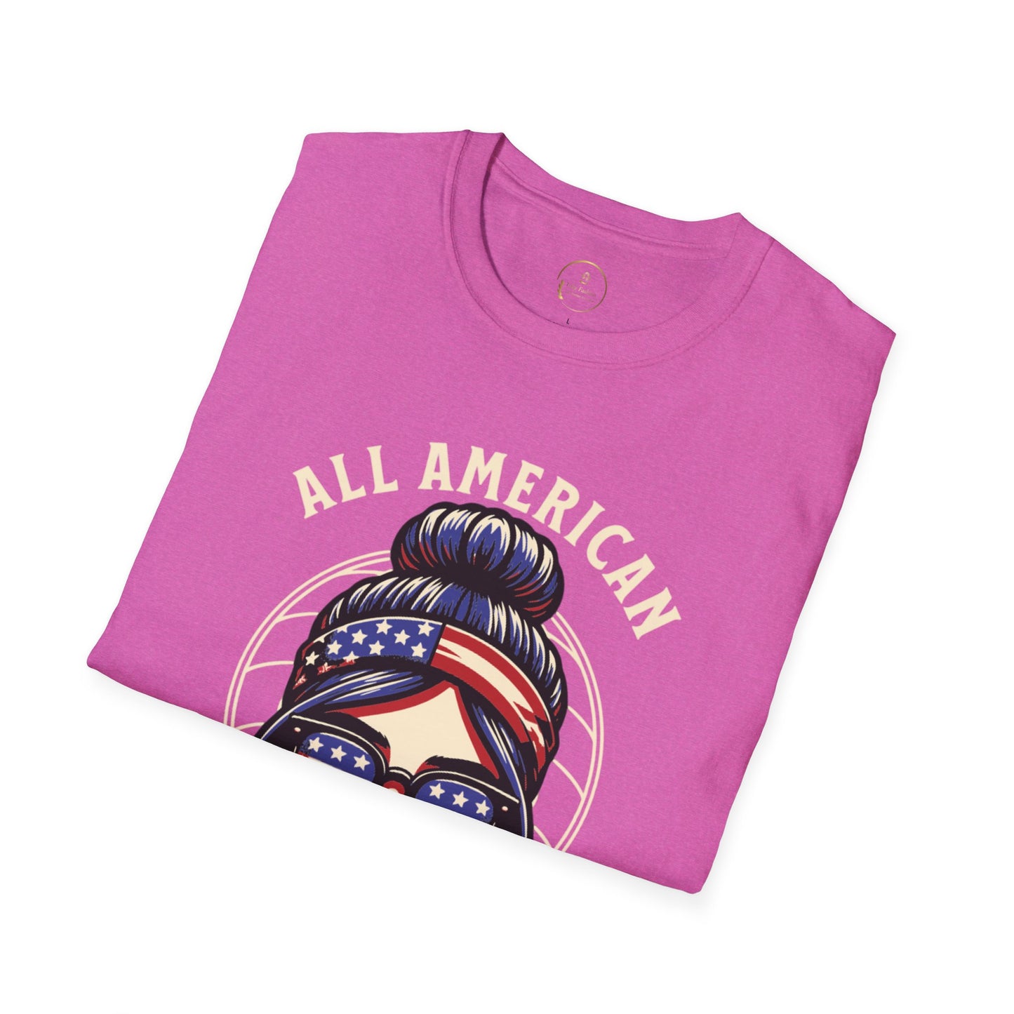 All American Babe Unisex Softstyle T-Shirt - Patriotic Graphic Tee